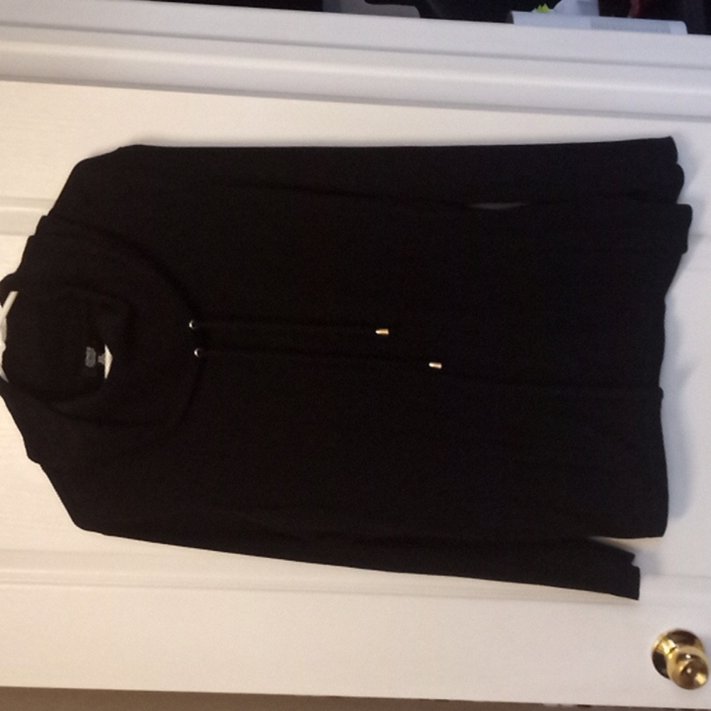 Jones New York black hood type knitted sweater, woth cowl neck, size XL